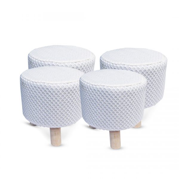Wooden Stool for Kids With Removable Soft Fabric SET 12
