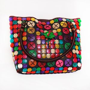 Multi-Color Buttons Ladies Hand & Shoulder Bag 41
