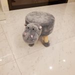 Wooden Animal Stool for Kids With Removable Soft Fabric