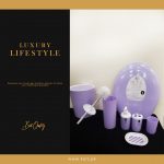 Bathroom Accessories 07 Pcs Set Color Light Purple