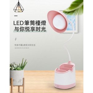 Pen Holder LED Table Lamp Pink